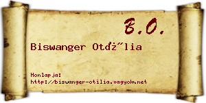 Biswanger Otília névjegykártya